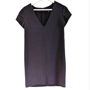 Aritzia BABATON Jameson Dark Purple Shift Mini Dress size 2